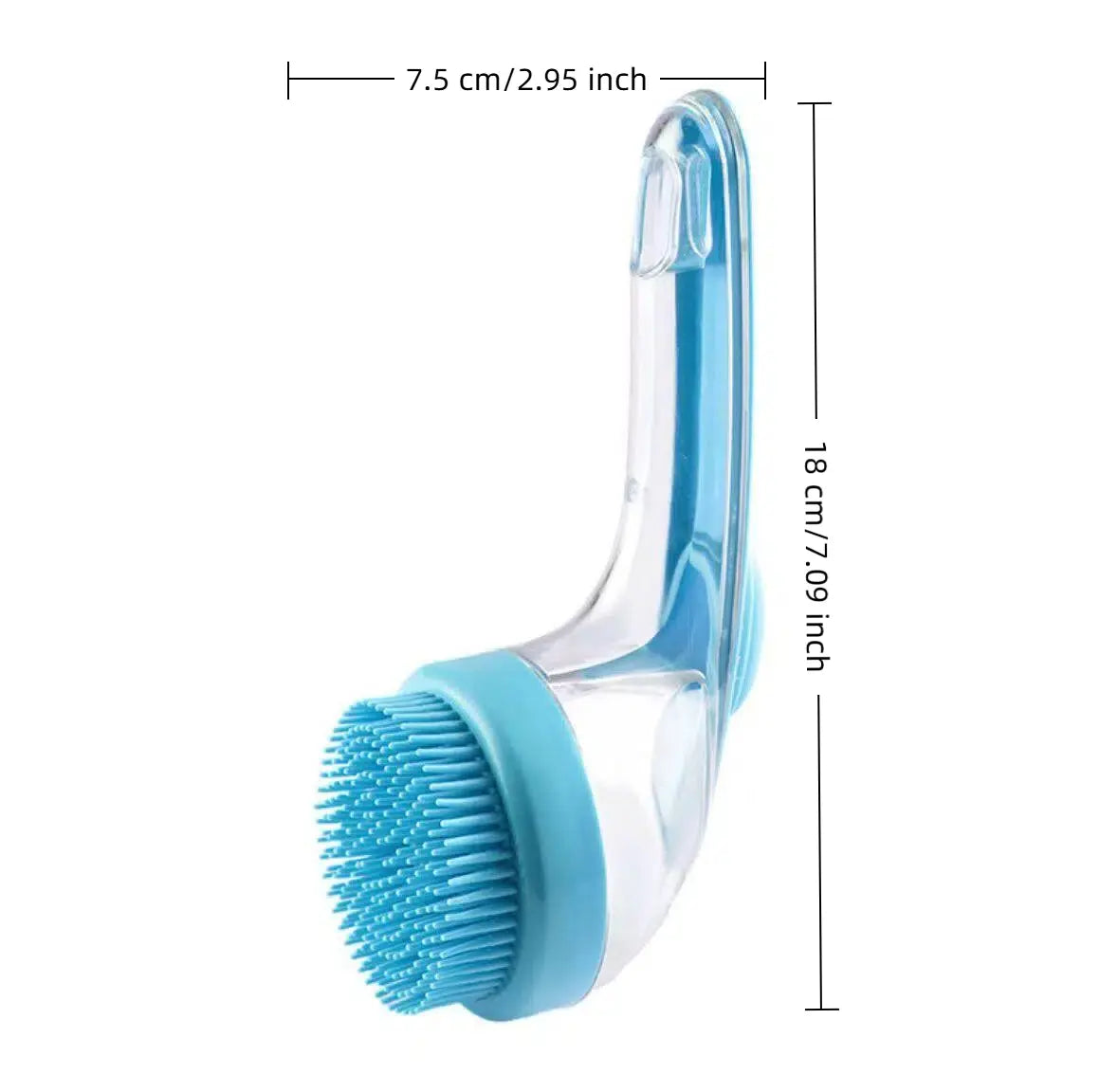 Pet Bath Brush With Soap Dispenser – Essential bathing tool for dogs and cats, featuring a built-in shampoo dispenser.