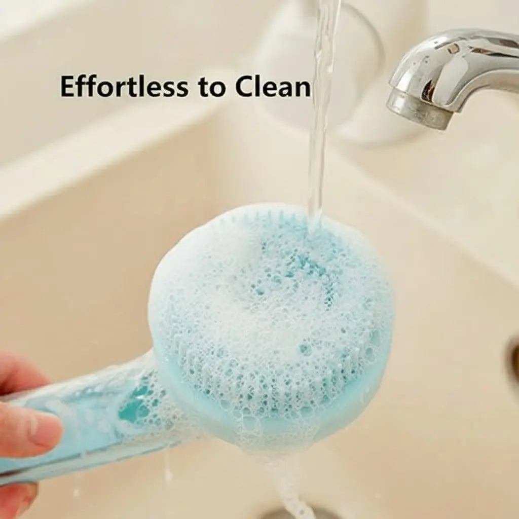 Pet Bath Brush With Soap Dispenser – Essential bathing tool for dogs and cats, featuring a built-in shampoo dispenser.