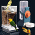 2-Piece Water and Feeder Set for Parakeets, Parrots, and Small Birds - Seed Food Container and Water Dispenser