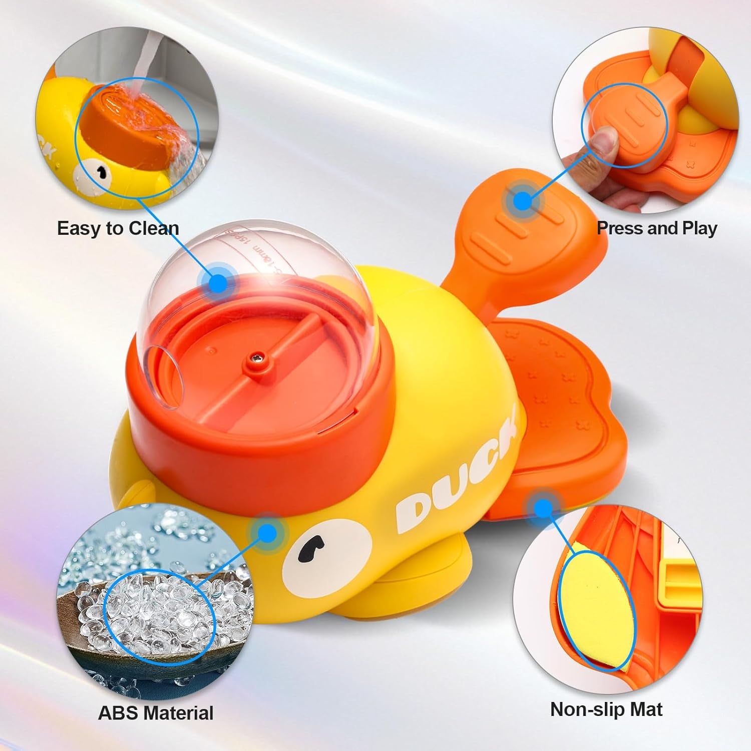 Duck-Shaped Interactive Dog Treat Dispenser and Slow Feeder Bowl - Puzzle Toy for Mental Stimulation with Adjustable Food Outlet for Small to Medium Pets