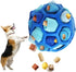 Interactive Snuffle Ball For Dogs with colorful fabric rolls and dog treats visible, perfect for nose work and foraging training.