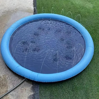 Professional Outdoor Pet Splash Pad - Portable Non-Slip Water Sprinkler for Bathing and Play