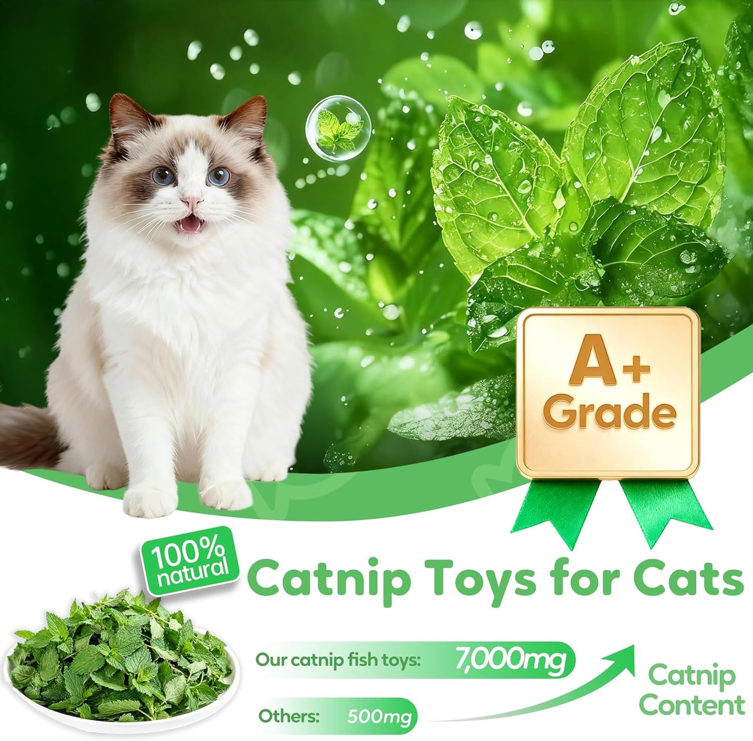 Catnip-Infused Saury Fish Interactive Crinkle Toys for Cats and Kittens - Durable Chew Kicker Gifts for Indoor Play and Teething Relief