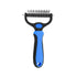 Pet Dematting Undercoat Rake for Long-Haired Dogs & Cats, Double-Sided Grooming Comb for Loose Fur and Light Tangles, Routine Pet Coat Care Tool, Results May Vary by Coat Type