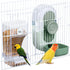 2-Piece Water and Feeder Set for Parakeets, Parrots, and Small Birds - Seed Food Container and Water Dispenser