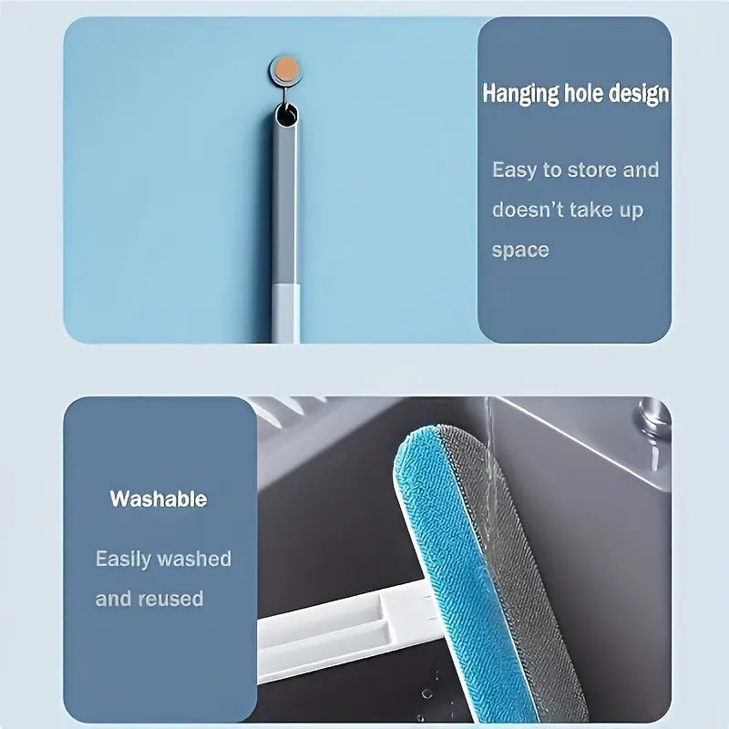Upgraded Reusable Pet Hair Remover Brush – Extra-Long Handle Lint Cleaner for Dog &amp; Cat Hair, Washable Multi-Surface Tool for Furniture, Bedding, Clothes &amp; Car Interiors