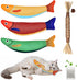 Catnip-Infused Saury Fish Interactive Crinkle Toys for Cats and Kittens - Durable Chew Kicker Gifts for Indoor Play and Teething Relief